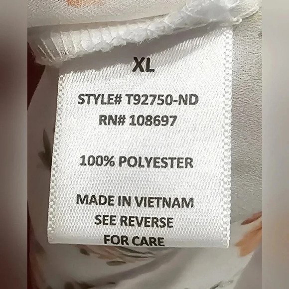 Sweet Rain, Size XL, Floral Sleeveless Blouse - Picture 7 of 10